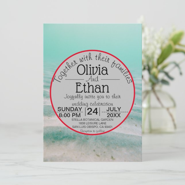 Convite para casamento de marinhos de estrelas do  (Em pé/Frente)