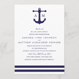 Convite para Casamento de Marinhos Náuticos