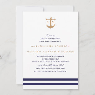 Convite para Casamento de Marinhos Náuticos