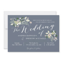Convite para Casamento de Meadow Blooms
