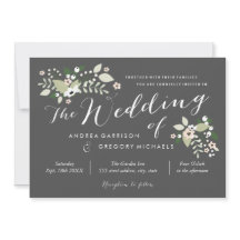 Convite para Casamento de Meadow Blooms