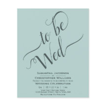 Convite para Casamento de Mint & Teal BUDGET Minim