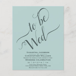 Convite para Casamento de Mint & Teal BUDGET Minim