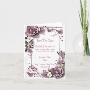 Convite para Casamento de Modelo de Frame Mauve El