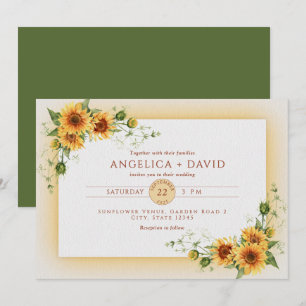 Convite para Casamento de Molusco de Girassol
