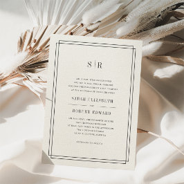 Convite para Casamento de Monograma de eterno | Ec