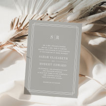 Convite para Casamento de Monograma de eterno | Gr