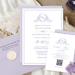 Convite para Casamento de Monograma de Lavanda Ele<br><div class="desc">Aprecie seus convidados com este belo convite de casamento com um belo monograma botânico desenhado à mão e detalhes modernos de caligrafia escrita à mão. Capacidade de mudar a introdução "juntamente com os seus pais" para "juntamente com as suas famílias", "juntamente com a alegria do excelente" ou "juntamente com o...</div>