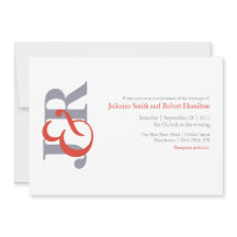 Convite para Casamento de Monograma Elegante Moder