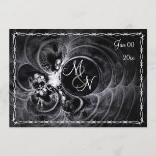 Convite para Casamento de Monograma Gótico