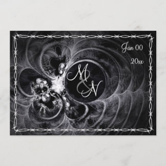 Convite para Casamento de Monograma Gótico