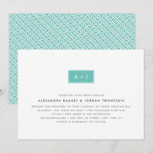 Convite para Casamento de Monograma Moderno | PISC