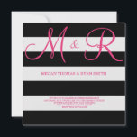 Convite para Casamento de Monogramas Pretos e Rosa<br><div class="desc">Convite para Casamento de Monogramas Pretos e Rosa: Use estes convites elegantes para convidar seus convidados para o casamento de seus sonhos. Use o prompt para personalizar o produto. Se você quiser mudar o gráfico,  por favor,  entre em contato comigo pela minha loja.  Anticorpo</div>