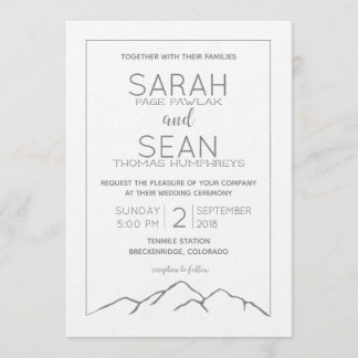 Convite para Casamento de Montanha