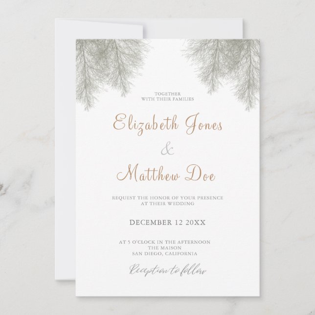 Convite para Casamento de Montanha de Casamento Fl (Frente)