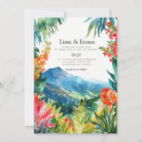 Convite para Casamento de Montanha Maui Hawaii