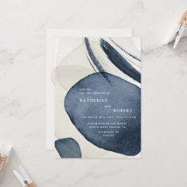 Convite para Casamento de Moody Watercolor Modern