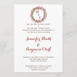 Convite para Casamento de Morango Vermelho