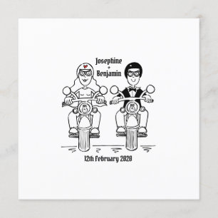 Convite para Casamento de Motocicleta Personalizad