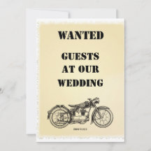Convite para casamento de motociclistas
