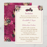 Convite Para Casamento De Motorcycle Biker