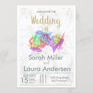Convite para Casamento de Mulheres LGBT