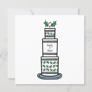 Convite para Casamento de Natal Personalizado