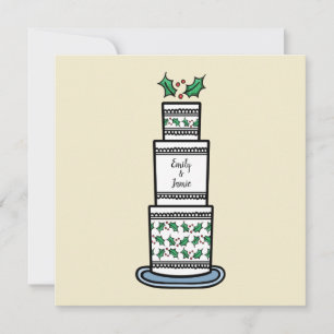 Convite para Casamento de Natal Personalizado
