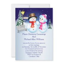 Convite Para Casamento De Neve Azul E Branca