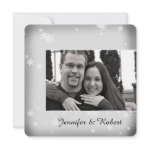 Convite para Casamento de Neve Branca e Prata