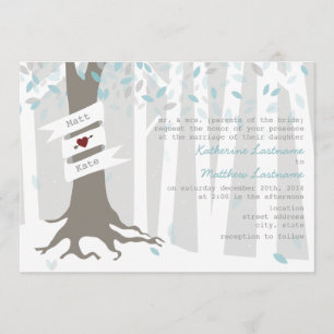 Convite para Casamento de Neve de inverno/Floresta