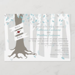 Convite para Casamento de Neve Floresta / Woodland