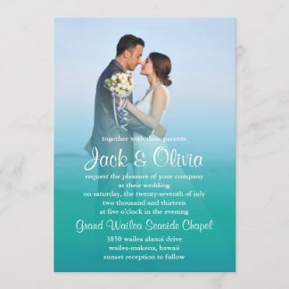 Convite para Casamento de Neve Oceânica