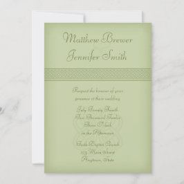 Convite para Casamento de Nó Celta da Irlanda Verd