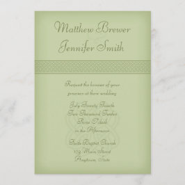 Convite para Casamento de Nó Celta da Irlanda Verd