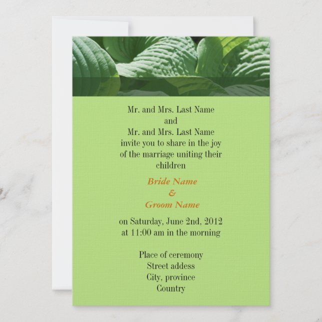 convite para casamento de noiva e pais do noivo (Frente)