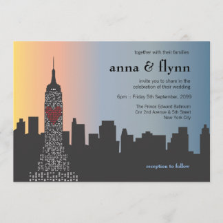 Convite para Casamento de Nova Iorque Skyline City