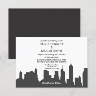 Convite para Casamento de Nova Iorque Skyline City