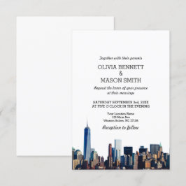 Convite para Casamento de Nova Iorque Skyline City