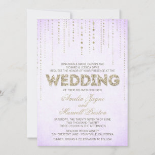Convite para Casamento de Olhar com Leitura Roxa e