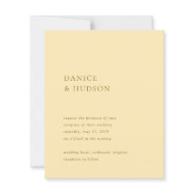 Convite para Casamento de Orçamento Amarelo da Man