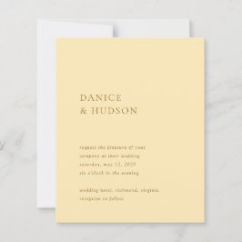 Convite para Casamento de Orçamento Amarelo da Man