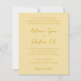 Convite para Casamento de Orçamento Amarelo de Man