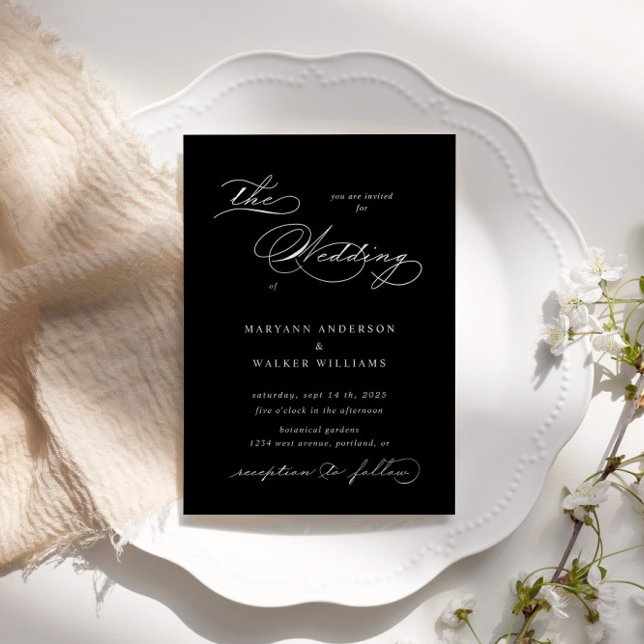 Convite para Casamento de Orçamento de Tipografia  (Criador carregado)