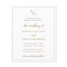 Convite para Casamento de Orçamento Elegante para 