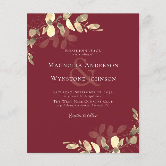 Convite para Casamento de ORÇAMENTO | Eucalipto Do (Frente)