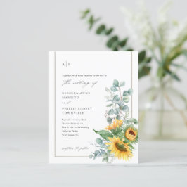 Convite para Casamento de Orçamento Eucalyptus Sun