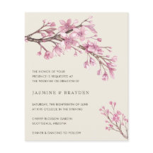 Convite para Casamento de Orçamento Floral Rosa El