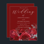 Convite para casamento de orçamento Rosa vermelha<br><div class="desc">Convite de casamento para orçamento de Rosas vermelhas lindo Consulte itens correspondentes em Niche e Nest Store</div>
