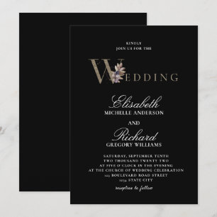 Convite para Casamento de Orquídea Elegante Moder